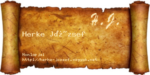 Herke József névjegykártya